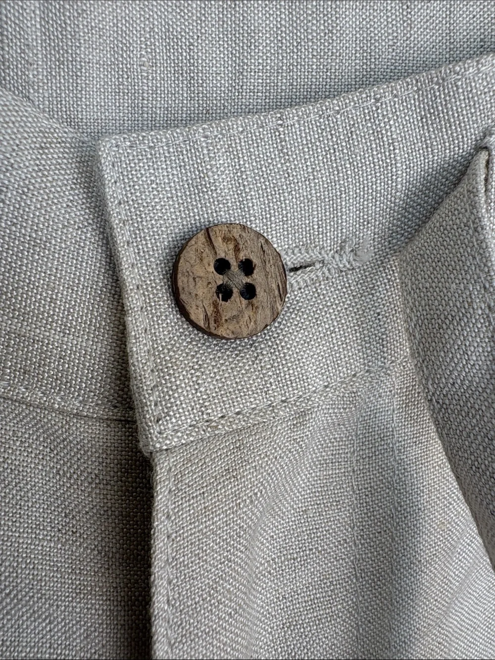 NWT Cubavera Men's Linen Blend Flat Front Drawstring Pants Natural Beige Size L